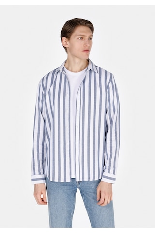 Colin's Colins Regular Fit Shirt Neck Çizgili Erkek Mavi Uzun Kol Gömlek Cl1073562 Cl1073562 Q1.v1 Lbl Açik Mavi