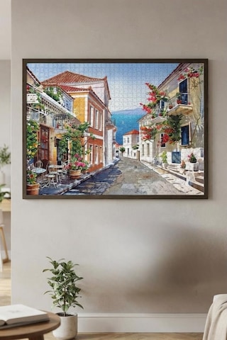 Sahil Sokak Ve Güne Merhaba İkili Set - 1000 + 500 Parça İkili Puzzle Seti
