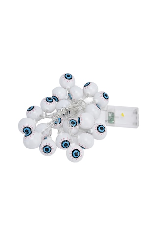 Lemestar Halloween Ghost Eye Led Işık Zinciri 3m 20led, Sabit+yanıp-sönen Mod, İç/harici Korkunç Parti Dekorasyonu, Pil İle Çalışır Pil Dahil Değil Diğer