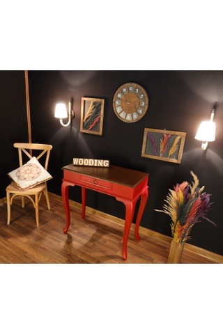 Wooding 80 Cm Çekmeceli Masif Kırmızı Ceviz Dresuar (548586383) Kırmızı