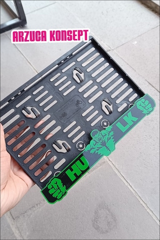 Motor Plakalık - Hulk Yazılı Plakalık - Hulk Motorsiklet Plakalık Pleksi Plakalık