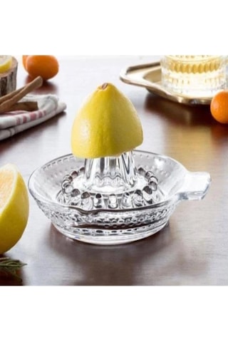 1 Adet Kaliteli Şık Cam Çekirdek Hazneli Limon Sıkacağı Çok Renkli