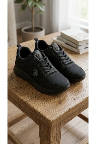 Stil Shoes Erkek Günlük Spor Yürüyüş Koşu Ayakkabısı Hafif Rahat Esnek Ortopedik Taban Ayakkabı 103 Siyah