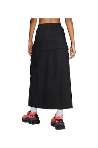 Nike Sportswear Woven Cargo 2n 1 Loose Fit Midi Skirt Kadın Bol Kesim Dokuma Kargo Uzun Ve Mini Etek Siyah