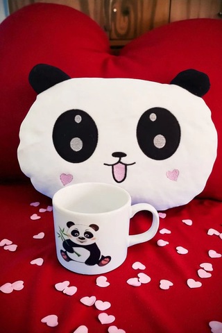 Peluş Yastık Ve Kupa Seti