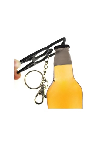 2 Adet 6'sı 1 Arada Çok Fonksiyonlu Anahtarlık Çinko Alaşımlı Şişe Açacağı Siyah