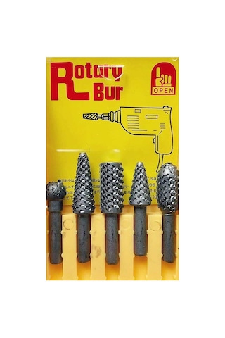 Rotary Bur Matkap Uçlu Ağaç Törpüsü 5 Li Takim Oyma Seti Evimdeyokyok