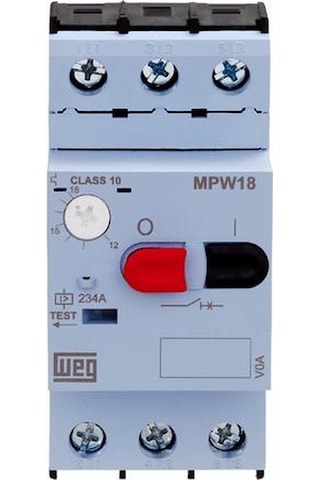 Weg Mpw18-3-u016 5,5/7,5 Kw, 10 16 A, 10 Ka, 18 A Anma Akımı, Motor Koruma Şalteri