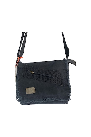 Vintage Salaş Orta Boy Unisex Günlük Çapraz Postacı Tablet Çantası M 32 Cm X 27 Cm Siyah