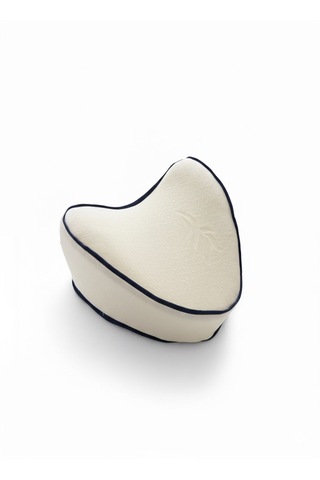 Diz Arası Ortopedik Yastık Visco Bacak Arası Yastık Yıkanabilir Kılıf 23x23x5 Beyaz