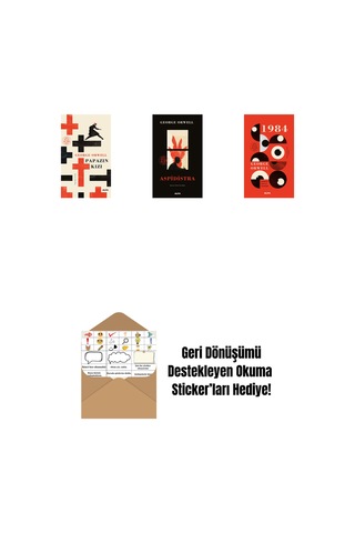Papazın Kızı Ciltli + Aspidistra + 1984 Ciltli + Okuma Sticker'ları