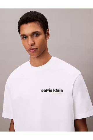 Calvin Klein Erkek Tişört-lv04rc829g Beyaz