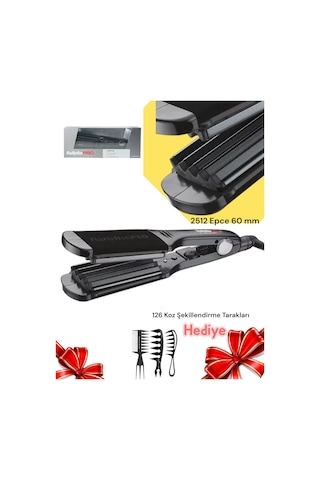 Babylisspro 2512 Epce 60 Mm Saç Tost Makinası + 126 Tarak Seti Hediyeli