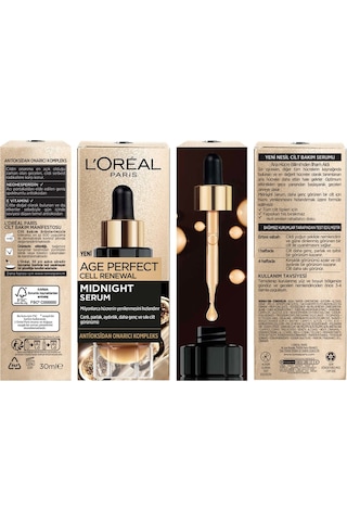 L'Oreal Paris Midnight Serum Cilt Yenileme & Cilt Görünümü Canlandırma Etkili 30 ML