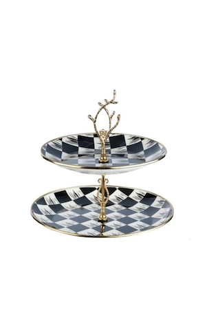 Acar Qualita King Dama Dekor Emaye Katlı Kurabiyelik – XAP-22-025