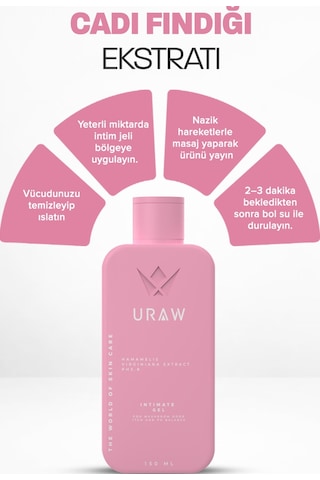 Uraw Hassas Bölge İçin Nazik Temizlik Ferahlık ve Günlük Bakım İntim Yıkama Jeli 150 ML