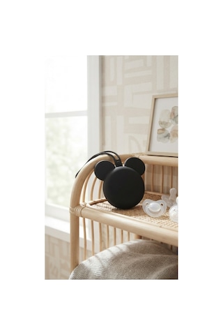 Mickey Mouse Silikon Emzik Kutusu - Emzik Saklama Kabı - Hijyenik Ve Askılı Tasarım Siyah