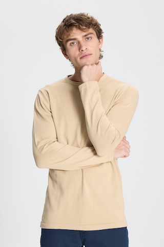 AC&Co / Altınyıldız Classics Altınyıldız Classics Erkek Bej Standart Fit Normal Kesim Bisiklet Yaka Triko 4A4923100006BEJXL Bej