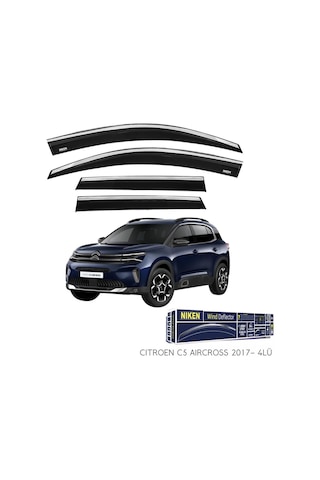 Citroen C5 Aircross Niken Kromlu Cam Rüzgarlığı 4lü Set 2017 Ve Üstü