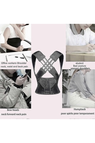 Duruş Düzeltme İçin Sırt Destek Korsesi - Ayarlanabilir, Erkekler Ve Kadınlar, Skolyoz Ve Kamburluk İçin Hafif