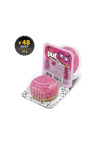 Eti Puf Kırmızı Meyve Dolgulu 48 x 20 G