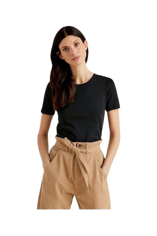 United Colors Of Benetton Basic Kısa Kollu Bisiklet Yaka T-shirt SIYAH