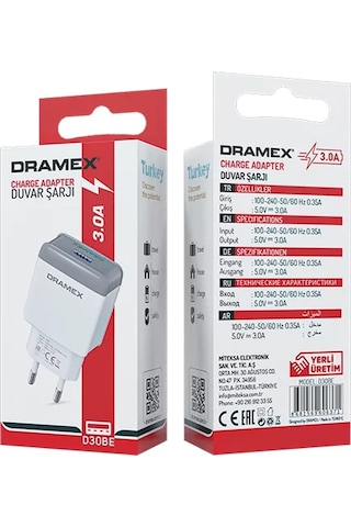 Dramex D30be 3.0a Şarj Adaptörü