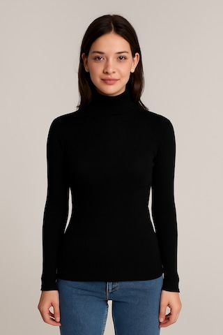 5 Li Paket Kadın Basic Tam Balıkçı Yaka Kazak Çok Renkli-6