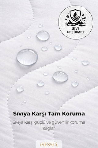 Aquasoft Kapitone Fitted Su Geçirmez Yatak Koruyucu Alez Full Kenar Tek Çift Battal Bebek Çocuk Beyaz