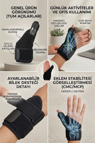 Başparmak Tespit Ateli De Quarvin Ayarlanabilir Tasarım Konforlu Kullanım