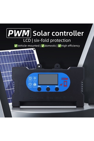 Wezone 30a 12v/24v Otomatik Pwm Güneş Paneli Kontrolörü - %98 Dönüşüm Oranı, Oled Ekran, Usb/type-c Çıkış, Tam Koruma Sistemi Siyah