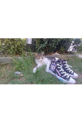 Scarpe Magiche Labubu Sneaker Kız Çocuk Ayakkabı 31-35 Numara Arası Işıksızdır Siyah
