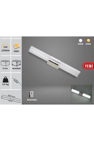 Noas 8w Krom Kasa Aplik Günışığı Işık - Bilbao Yl85-1802 Gün Işığı