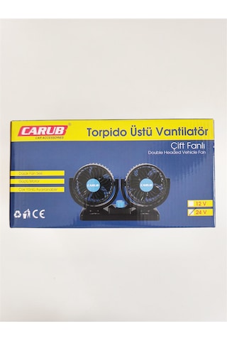 24 Volt Araç Içi Torpido Üstü Çift Fanlı Oto Vantilatör 6400609