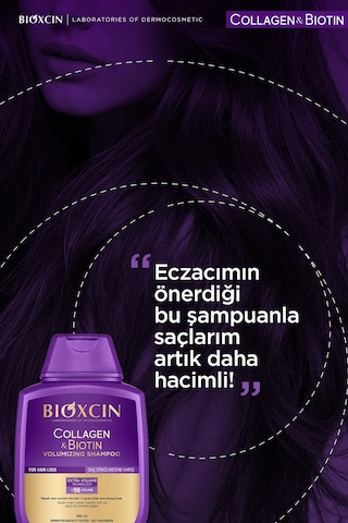 Collagen & Biotin Hacim Şampuanı + Sıvı Saç Kremi Hacim Verici, Dolgunlaştırıcı İçerikli Tüm Saç Tipleri