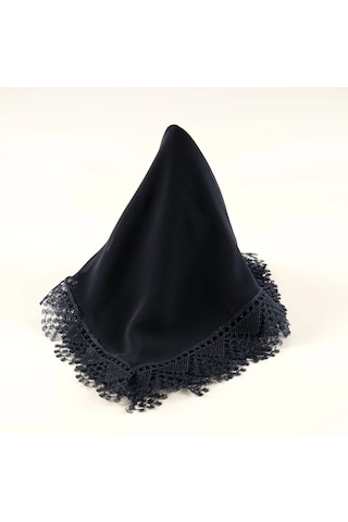 İğne Oyalı Şal Namaz Örtüsü, 144x68 Cm. Lacivert Lacivert
