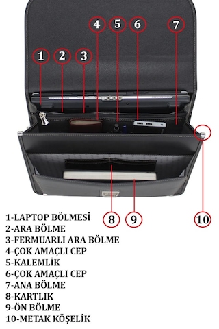 Case Club Laptop Evrak El Çantası 15.6 İnç Busines Serisi