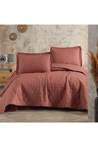 Clasy Çift Kişilik Yatak Örtüsü Tafana Kiremit