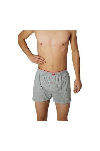 Tutku Erkek Penye Önü Düğmeli Pamuklu Boxer 6 'Lı Paket 001