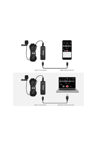 Boya By Dm10 Pc Apple Uyumlu iPhone Telefon Yaka Mikrofonu
