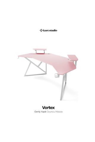 Vortex Kanatlı Oyuncu Masası Pembe