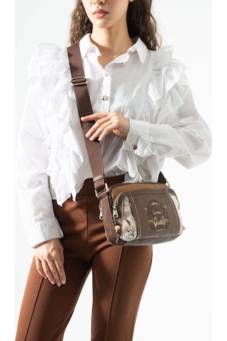 Ventıs Qualıty Ventis Amazing Vintage Kadın Omuz Çantası Çok Bölmeli Desenli Tasarım Kapitone Kahverengi Model: 571-21a
