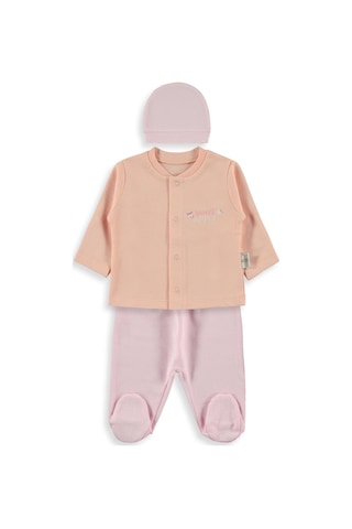 Bebbek Sweet Apple Zıbın Setleri - Pudra Somon Pembe