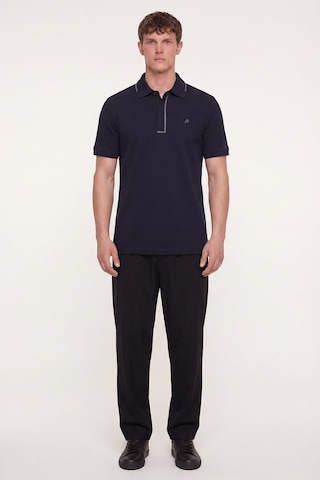 Sabri Özel Erkek Lacivert Dar Kesim Slim FitPamuk Pike Polo Yaka T-shirt