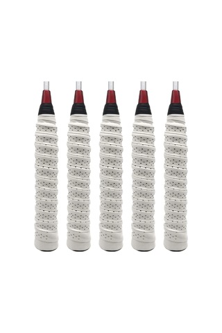 Vkemall Beyaz 5 Adet Raket El Tutanı, Pu+eva Materyal, Ter Emici, Anti Kayma, Spor Ekipmanı El Tutanı