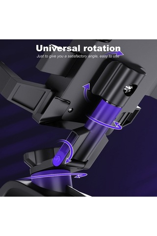 Besthome1 360 Derecelik Araç İçi Telefon Tutucu: Navigasyon İçin Baş Eğmeden, Tek Elle Kullanılabilir, Sabit Tutuş, Gizlenebili Siyah