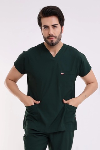Bflex Unisex Likralı Yarasa Kol Tek Üst - 6429 Ördek Başı Yeşili 6429 Ö.başı Yeşili