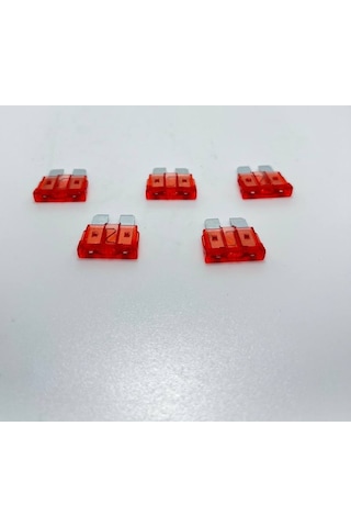 5 Adet 10 Amper Kırmızı Standart Bıçak Sigorta 10a