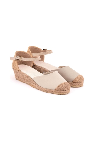 Star Tombis Gerçek Elişi Bej Hasır Jüt Bantlı Günlük Kız Çocuk Espadril Handmade Bej
