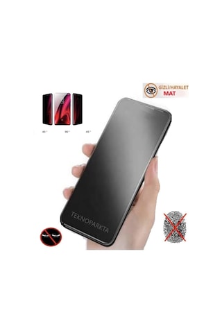 Apple Uyumlu iPhone 14 Plus Mat Hayalet Gizli Privacy Tam Kaplayan Kırılmaz Cam Seramik Nano Ekran Koruyucu